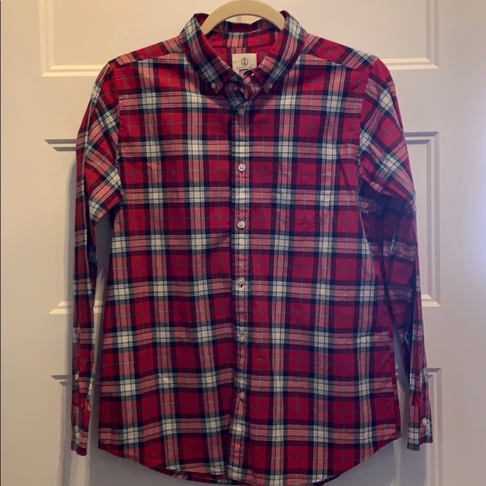 Land’s end Boys Button Down plaid shirt
